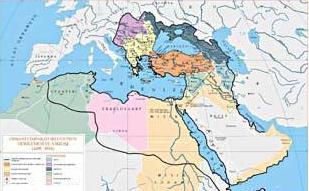 Osmanlı İmparatorluğunun gerileme ve yıkılış haritası çıtalı iki tarafı selofan kaplı duvar haritası